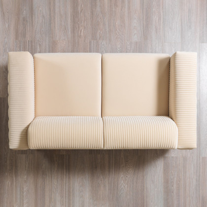 Nova - Belinda Ivory Velvet Sofa 89" & Loveseat 69"