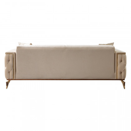 Nova - Belinda Ivory Velvet Sofa 89" & Loveseat 69"