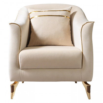Nova - Belinda Ivory Velvet Sofa 89" & Loveseat 69"