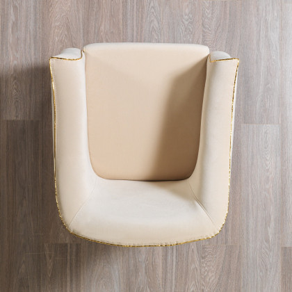 Nova - Belinda Ivory Velvet Sofa 89" & Loveseat 69"
