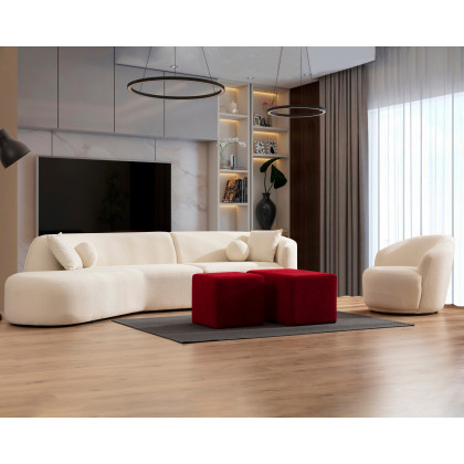 Nova - Bonita Ivory Boucle Accent Chair