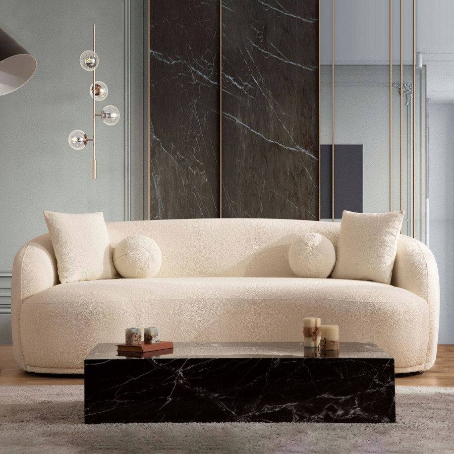 Nova - Bonita Ivory Boucle Sofa