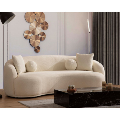 Nova - Bonita Ivory Boucle Sofa