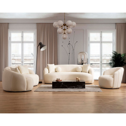 Nova - Bonita Ivory Boucle Sofa