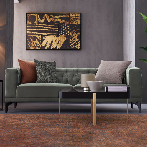 Nova - Dorian 3-Seater Sofa in Green