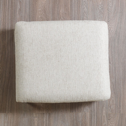 Nova - Dylan Ivory Linen 3-Piece Curved 126" Sectional with Ottoman