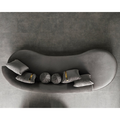 Nova Ella Velvet Chaise Lounge - Gray