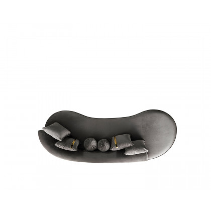 Nova Ella Velvet Chaise Lounge - Gray