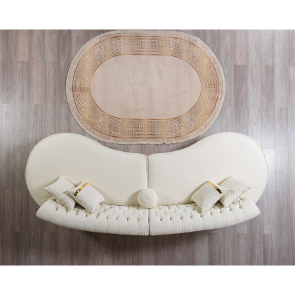 Nova Ella Boucle Curved Sectional - Ivory
