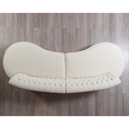 Nova Ella Boucle Curved Sectional - Ivory