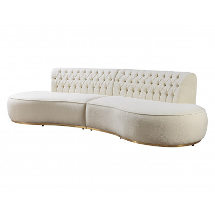 Nova Ella Boucle Curved Sectional - Ivory