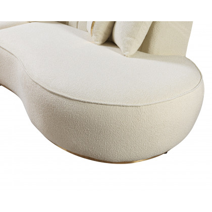 Nova Ella Boucle Curved Sectional - Ivory