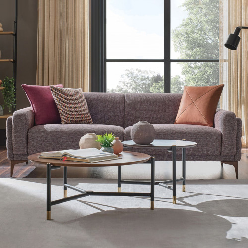 Nova - Fortuna 2.5-Seater Sofa in Brown