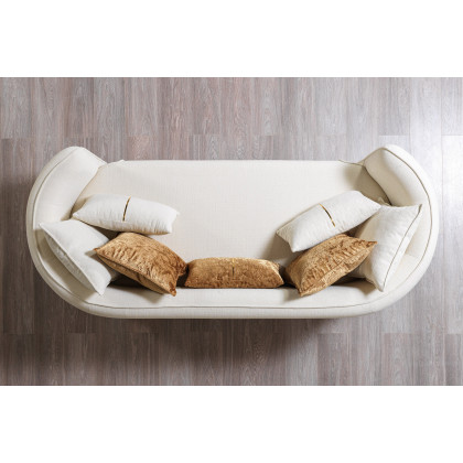 Nova - Helena Ivory Velvet Loveseat 82"