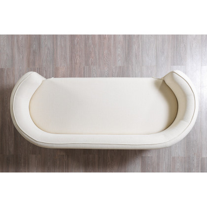 Nova - Helena Ivory Velvet Loveseat 82"