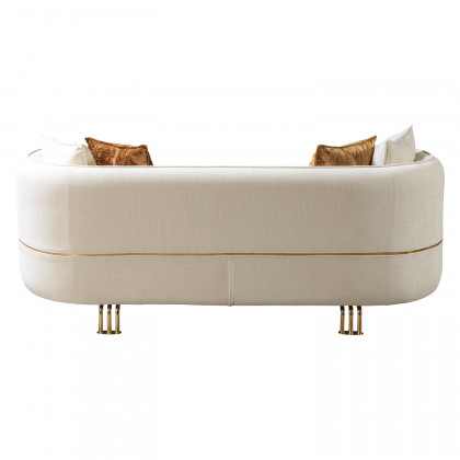 Nova - Helena Ivory Velvet Loveseat 82"