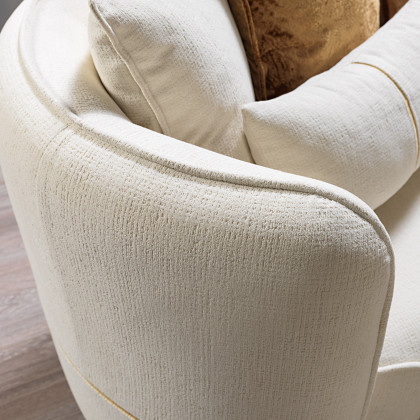 Nova - Helena Ivory Velvet Loveseat 82"