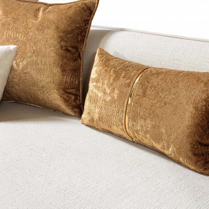 Nova - Helena Ivory Velvet Loveseat 82"