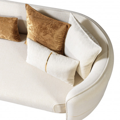 Nova - Helena Ivory Velvet Loveseat 82"