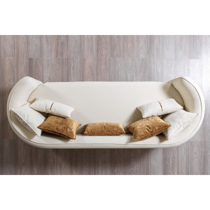 Nova - Helena Ivory Velvet Sofa 94"