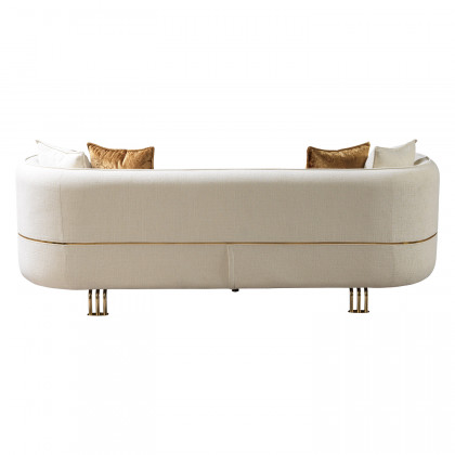 Nova - Helena Ivory Velvet Sofa 94"