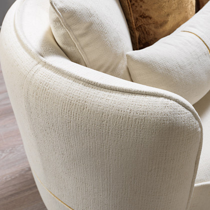 Nova - Helena Ivory Velvet Sofa 94"
