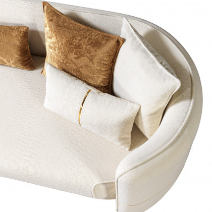 Nova - Helena Ivory Velvet Sofa 94"