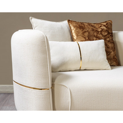 Nova - Helena Ivory Velvet Sofa & Loveseat