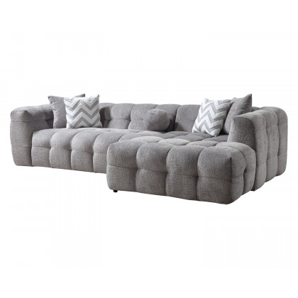 Nova Ivy Gray Boucle RAF 110" Sectional