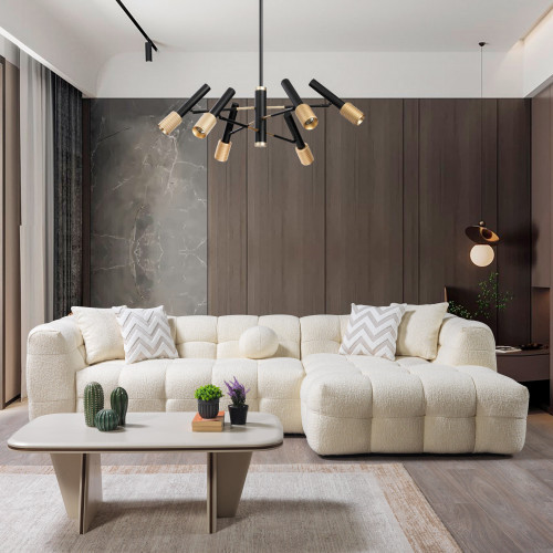 Nova Ivy Ivory Boucle RAF 110" Sectional