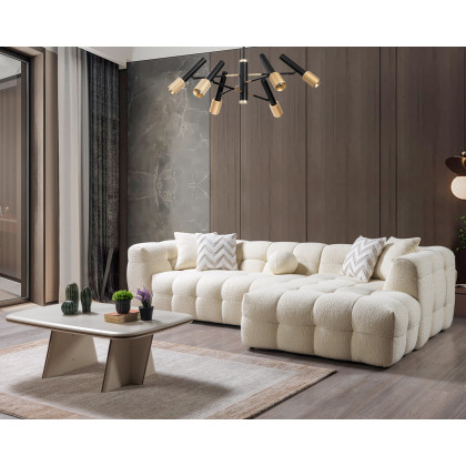 Nova Ivy Ivory Boucle RAF 110" Sectional