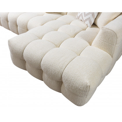 Nova Ivy Ivory Boucle RAF 110" Sectional