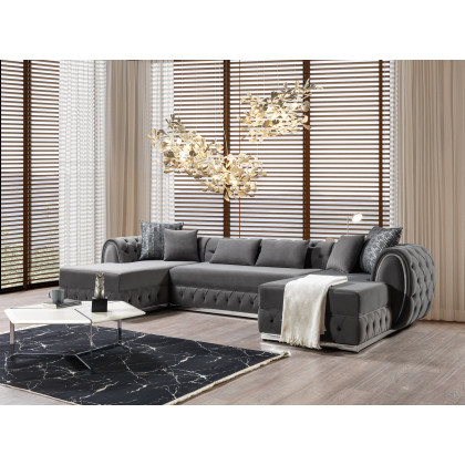 Nova - Jessie Velvet Double Chaise 138" Sectional