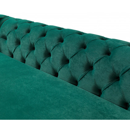 Nova Jessie Green Velvet Double Chaise 138" Sectional