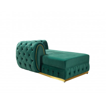 Nova Jessie Green Velvet Double Chaise 138" Sectional