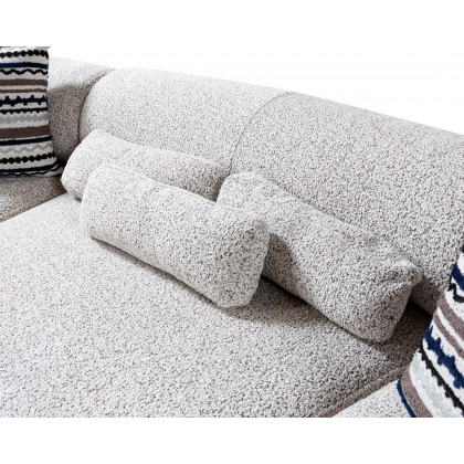 Nova Lena Stone Boucle 3-Piece Curved 145" Sectional