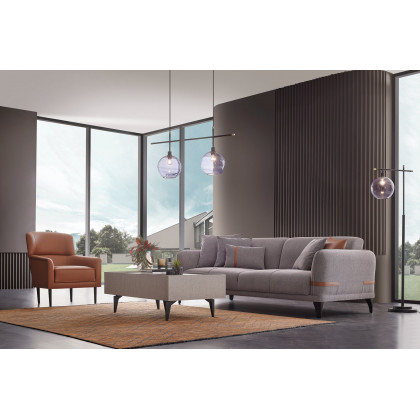 Nova - Linz 3-Seater Sofa Bed in Gray