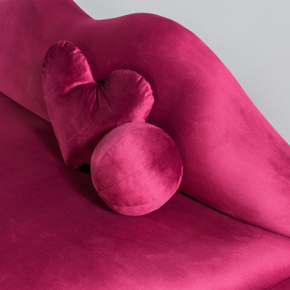 Nova - Lips Maroon Velvet Loveseat 81"