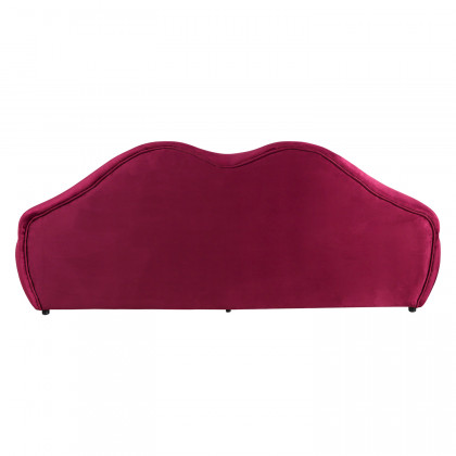 Nova - Lips Maroon Velvet Loveseat 81"