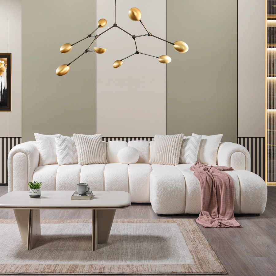 Nova - Lis Ivory Boucle RAF 115" Sectional