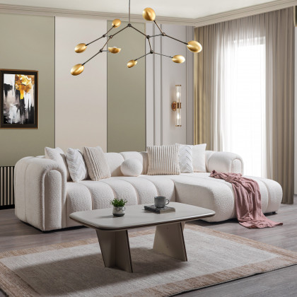 Nova - Lis Ivory Boucle RAF 115" Sectional