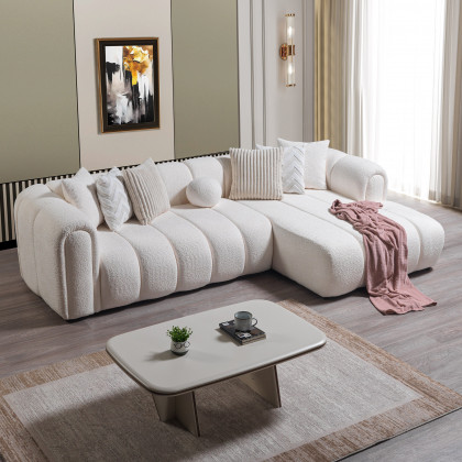 Nova - Lis Ivory Boucle RAF 115" Sectional