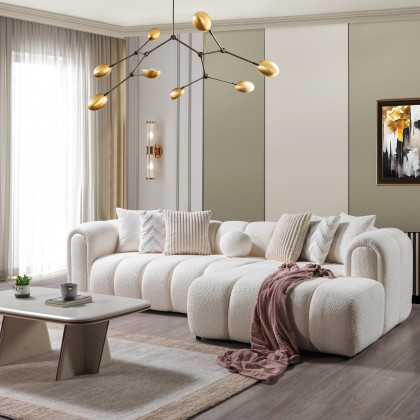 Nova - Lis Ivory Boucle RAF 115" Sectional