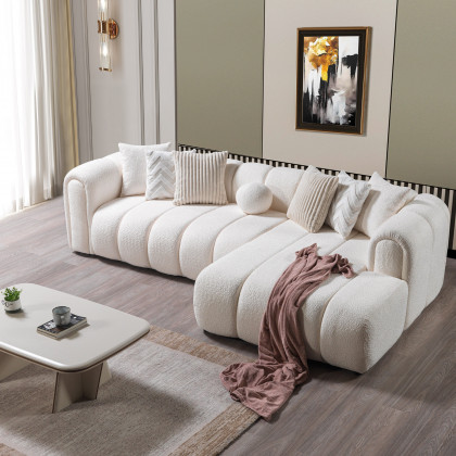 Nova - Lis Ivory Boucle RAF 115" Sectional
