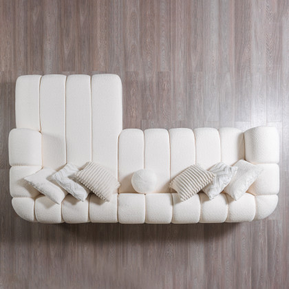 Nova - Lis Ivory Boucle RAF 115" Sectional