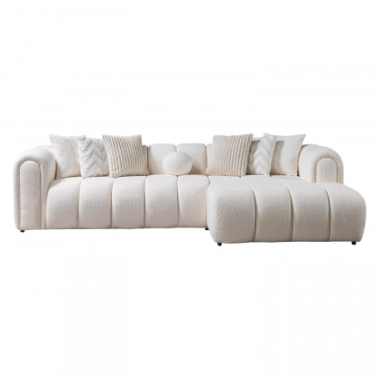 Nova - Lis Ivory Boucle RAF 115" Sectional