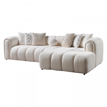 Nova - Lis Ivory Boucle RAF 115" Sectional