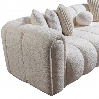 Nova - Lis Ivory Boucle RAF 115" Sectional