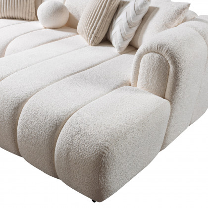 Nova - Lis Ivory Boucle RAF 115" Sectional