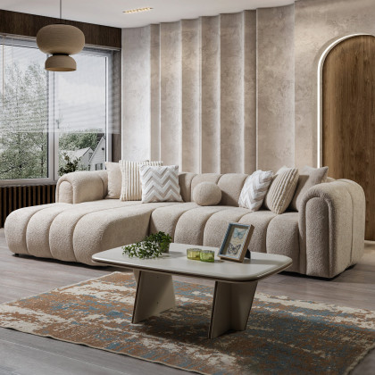 Nova - Lis Sand Boucle LAF 115" Sectional
